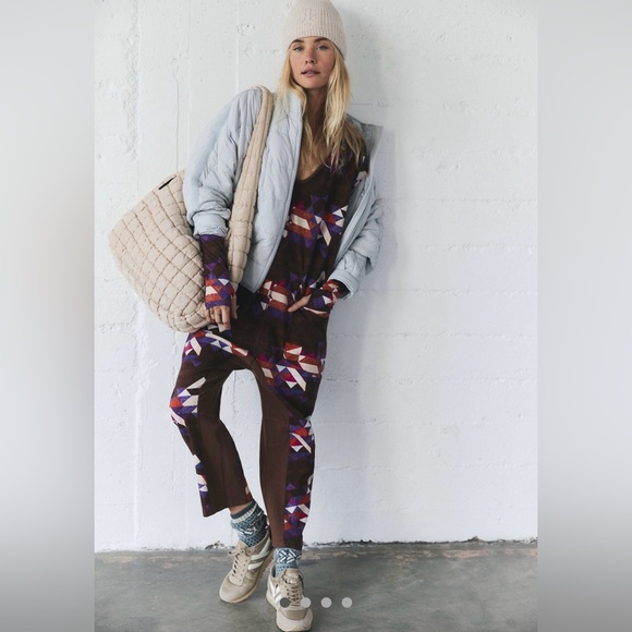 NWT Free People ♥️ Hot Shot Long Sleeve Printed Onesie - Picture 1 of 7